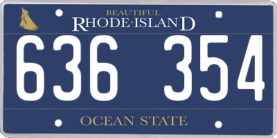 RI license plate 636354