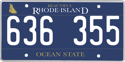 RI license plate 636355