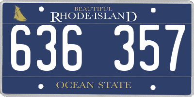 RI license plate 636357