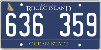 RI license plate 636359