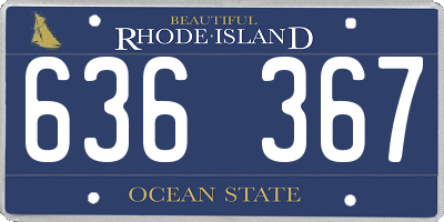 RI license plate 636367