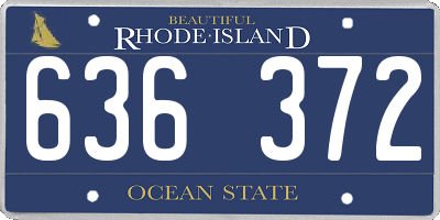 RI license plate 636372