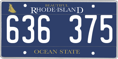 RI license plate 636375