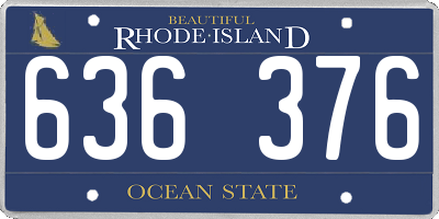 RI license plate 636376