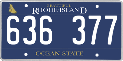 RI license plate 636377