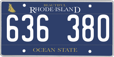 RI license plate 636380