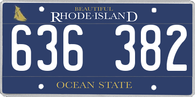 RI license plate 636382