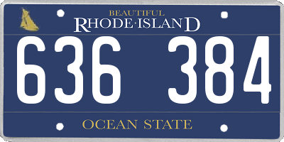 RI license plate 636384