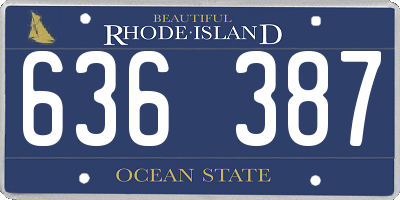 RI license plate 636387