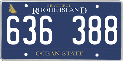 RI license plate 636388