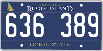 RI license plate 636389