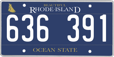 RI license plate 636391