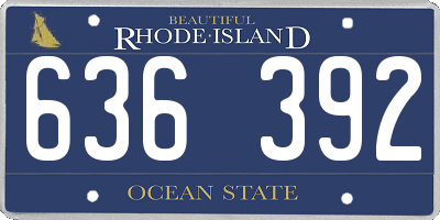 RI license plate 636392