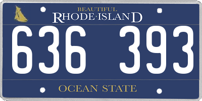 RI license plate 636393