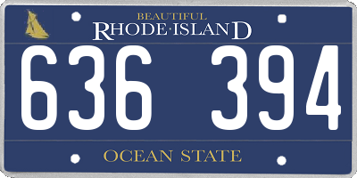 RI license plate 636394