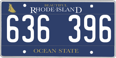 RI license plate 636396