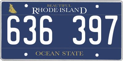 RI license plate 636397