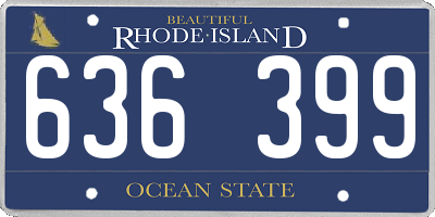 RI license plate 636399