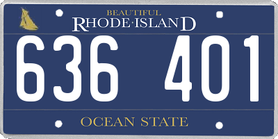 RI license plate 636401