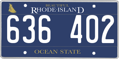 RI license plate 636402