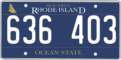 RI license plate 636403