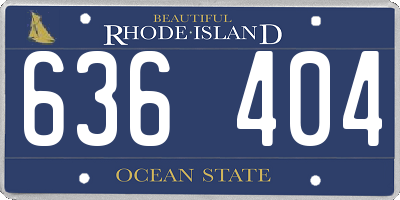 RI license plate 636404