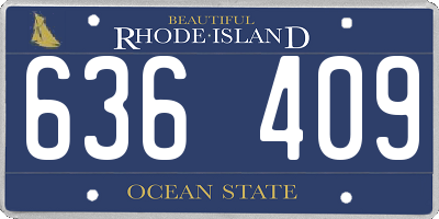 RI license plate 636409