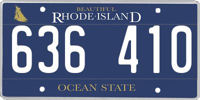 RI license plate 636410
