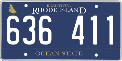 RI license plate 636411