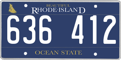RI license plate 636412