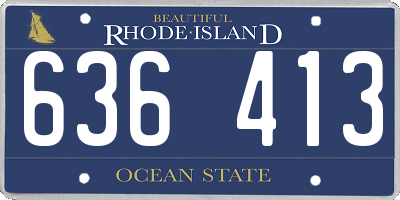RI license plate 636413