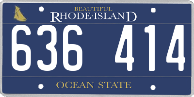 RI license plate 636414