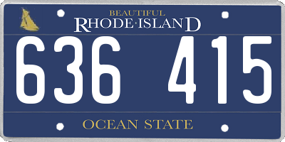 RI license plate 636415