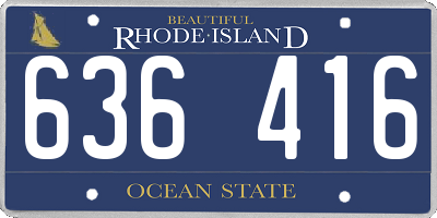 RI license plate 636416