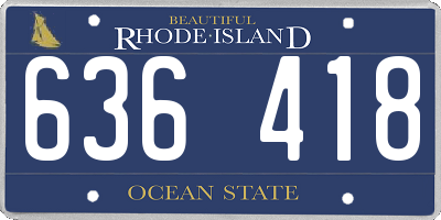 RI license plate 636418