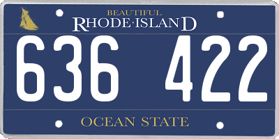 RI license plate 636422