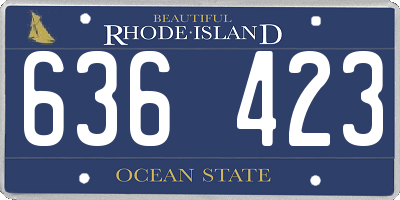 RI license plate 636423