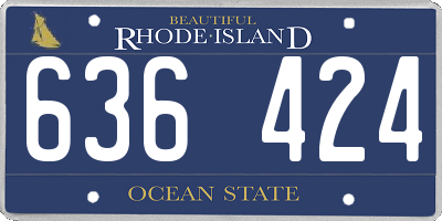 RI license plate 636424