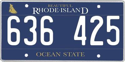 RI license plate 636425