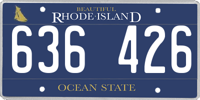 RI license plate 636426