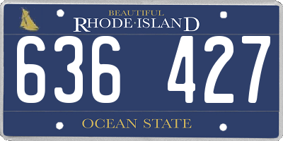 RI license plate 636427