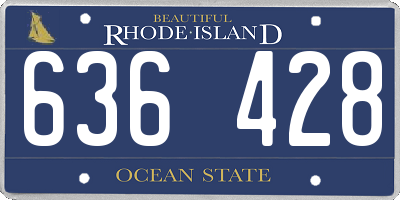 RI license plate 636428
