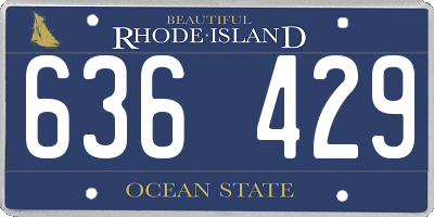 RI license plate 636429
