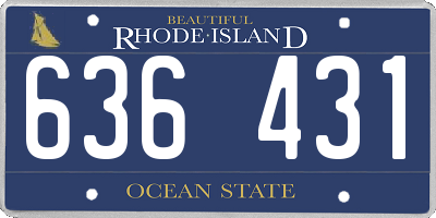 RI license plate 636431