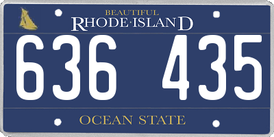 RI license plate 636435