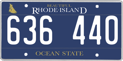 RI license plate 636440