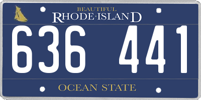 RI license plate 636441