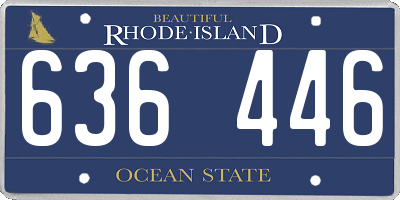 RI license plate 636446