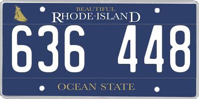RI license plate 636448