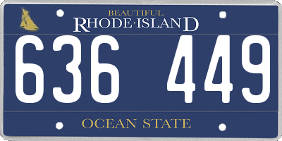 RI license plate 636449